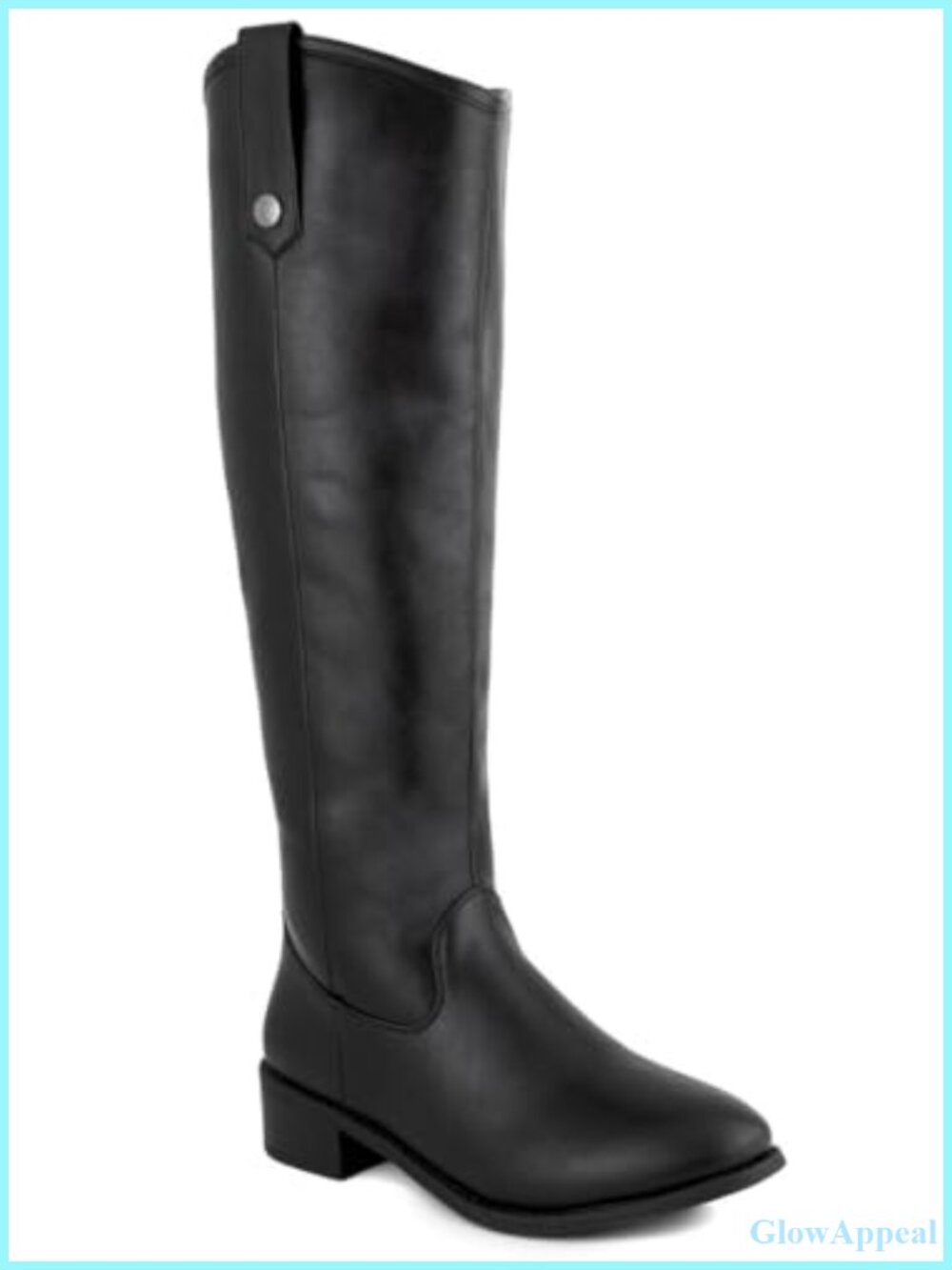 London Fog Irie Knee High Riding Boot Faux Leather Memory Foam